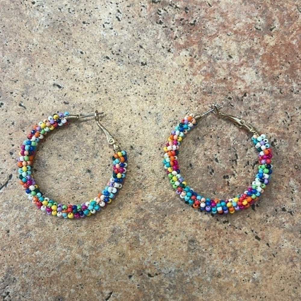 Beaded hoops
